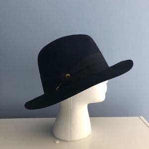 Women’s Vintage Coach Navy Fabric Fedora Hat